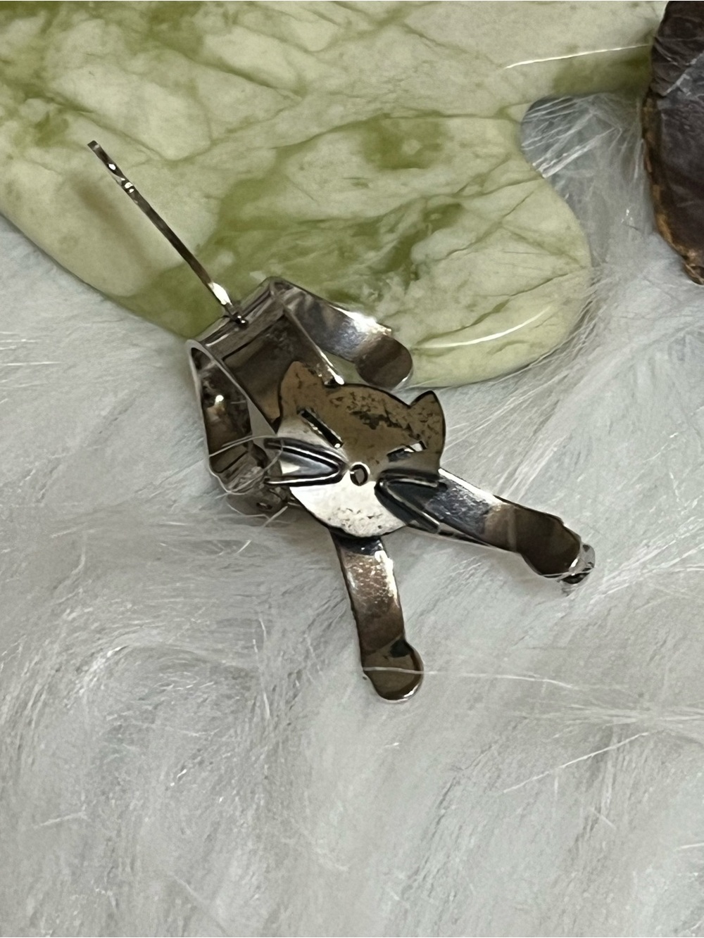 Beau Sterling Cat Brooch
